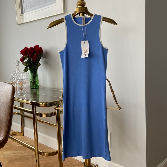 [Brand New] ONLY Women’s Contrast Mini Dress / Size S / Ultramarine blue - Picture 1 of 5